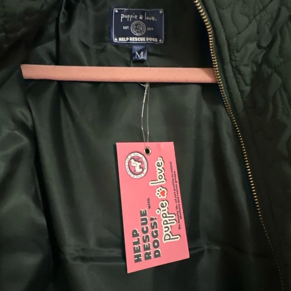 Puffer & Love Women's Green Quilted Jacket - Picture 3 of 5